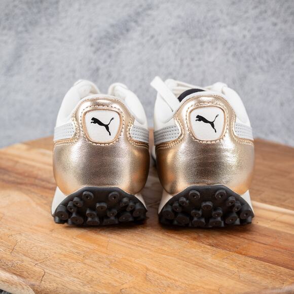 Puma Easy Rider Mixed Metals Metallic Lace Up Womens Size 6 White - Picture 4 of 8